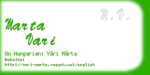 marta vari business card